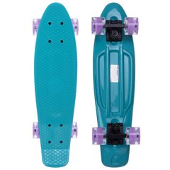 Fish Skateboards penny Dark 22" - Темно-Бірюзовий 57 см Світяться колеса пенни борд (FL11)
