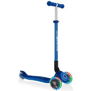 Детский самокат Globber Primo Foldable Plus Lights Navy Blue (smj226)