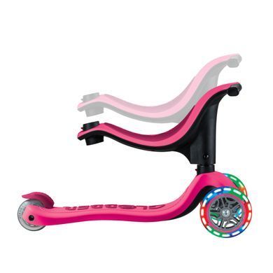 Детский самокат 3в1 Globber GO-UP Sporty Lights Fuchsia (smj684)
