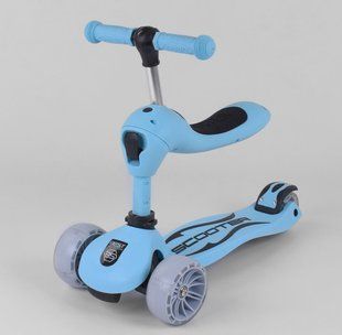 Трехколесный Самокат Беговел детский Scooter Трансформер - 2 в 1 - Синий (sc1116)