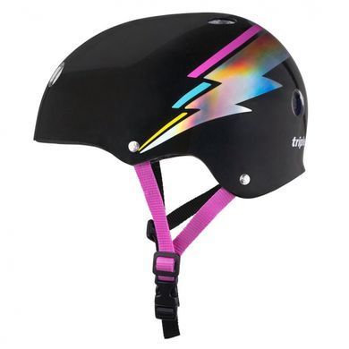 Шолом дитячий захисний Triple8 Certified Sweatsaver Black Hologram р. S/M 53-57 см (mt5637)