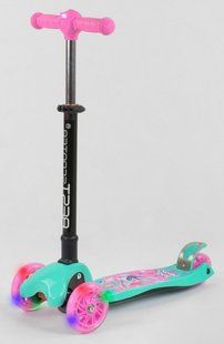 Трехколесный самокат Best Scooter Maxi с фонариком - Ментол (bs118)