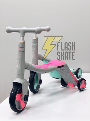 Самокат велобег велосипед 3в1 Best Scooter - Розовый (ckm415)