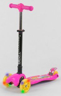 Трехколесный самокат Best Scooter Maxi с фонариком - Розовый (bs119)
