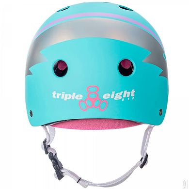 Шлем детский защитный Triple8 The Certified Sweatsaver Teal Hologram р. S/M 53-57 см (mt5639)