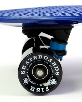 Пенни Борд Fish Skateboards 27" Nickel - Dark-Blue Никель 68 см (fs111)