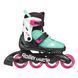 Детские ролики Rollerblade Microblade XT Black/Sea Green размер 36.5-40.5 (sk181)