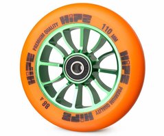 Колесо для трюкового самокату Hipe H01 - Green/orange 110 мм (hw4242)