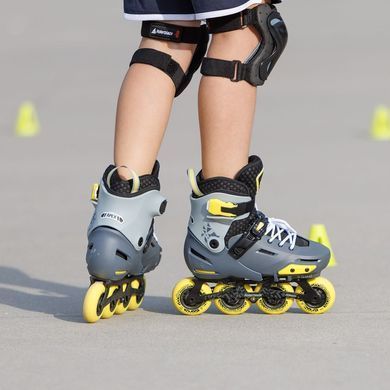 Детские ролики RollerBlade Apex charcoal-yellow размер 29-32 (smj810)